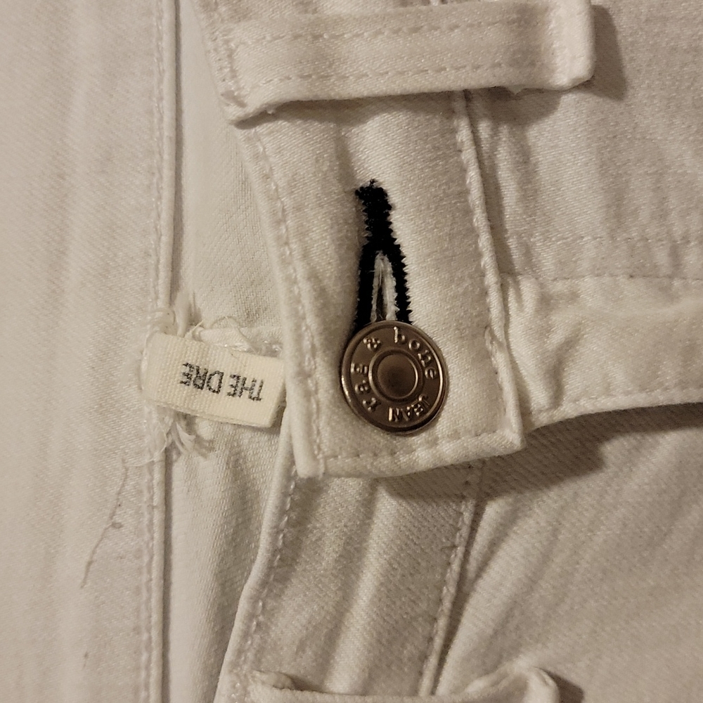 rag & bone The Dre Aged Bright White Jean Size: 25 - Picture 3 of 16